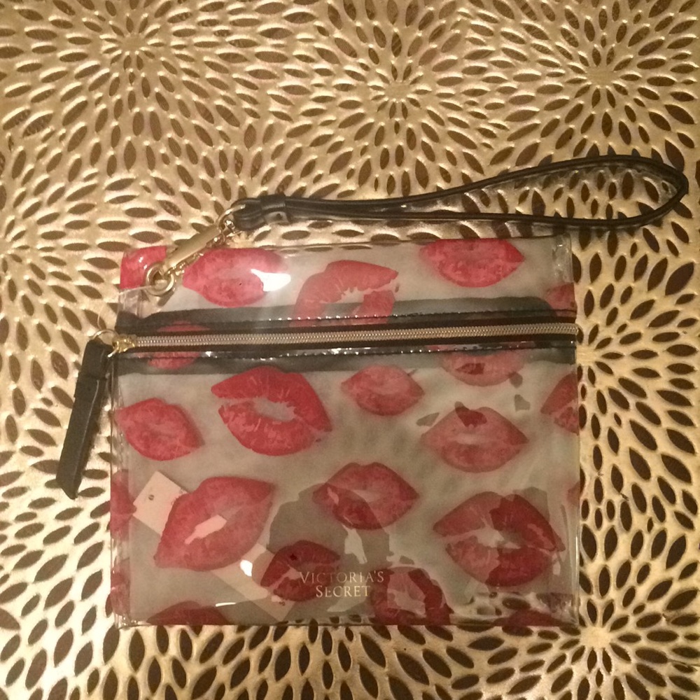 Victoria’s Secret Kissy Lips Wristlet/Makeup Bag